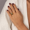  Solid Curved Fluid Gold Ring - Adina Eden's Jewels
