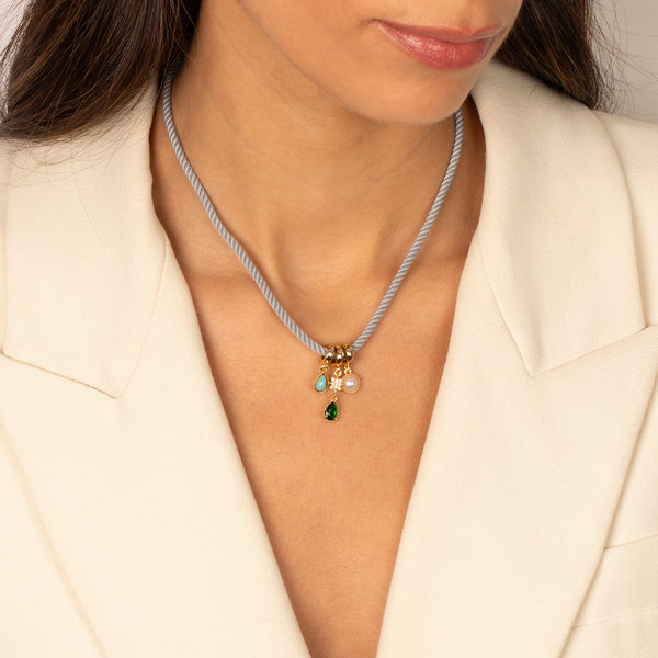 Turquoise CZ Teardrop Charm – Adina Eden
