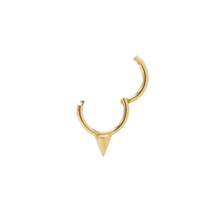 14K Gold Solid Spike Clicker Earring 14K - Adina Eden's Jewels