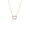 14K Gold Lab Grown Diamond Cut Out Heart Necklace 14K - Adina Eden's Jewels