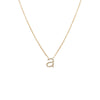 14K Gold Diamond Lowercase Initial Necklace 14K - Adina Eden's Jewels