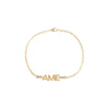 14K Gold Diamond Accented Mini Monogram Bracelet 14K - Adina Eden's Jewels