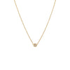 14K Gold Diamond Pave Mini Disc Necklace 14K - Adina Eden's Jewels