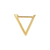 14K Gold / Single Solid Open Triangle Hoop Earring 14K - Adina Eden's Jewels
