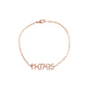 14K Rose Gold Diamond Bezel Date Nameplate Paperclip Bracelet 14K - Adina Eden's Jewels
