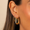  Solid Twisted Box Hoop Earring - Adina Eden's Jewels