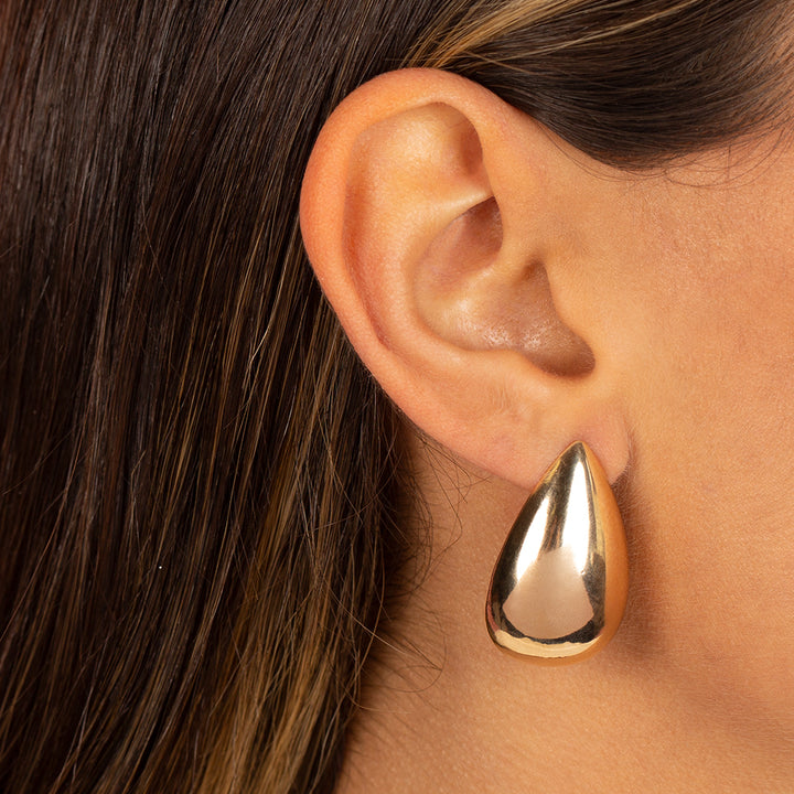  Chunky Solid Teardrop Stud Earring - Adina Eden's Jewels