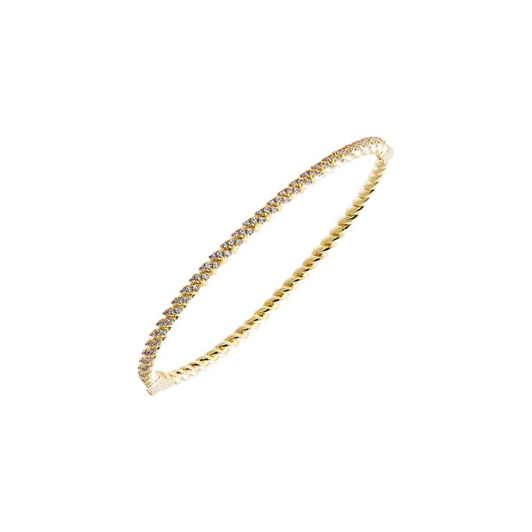 Bezel Set CZ Tennis Bangle – Adina Eden