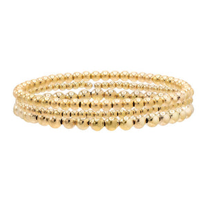Gold Graduated Multi Beaded Bracelet Combo Set - Adina Eden's Jewels