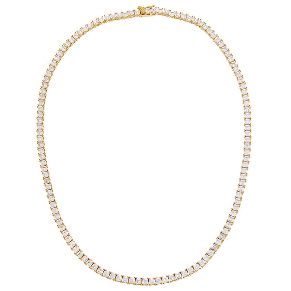 Princess cut tennis necklace Clearance