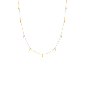 14K Gold Dainty Dangling Charm Necklace 14K - Adina Eden's Jewels