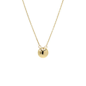 14K Gold Circle Shape Pendant Necklace 14K - Adina Eden's Jewels