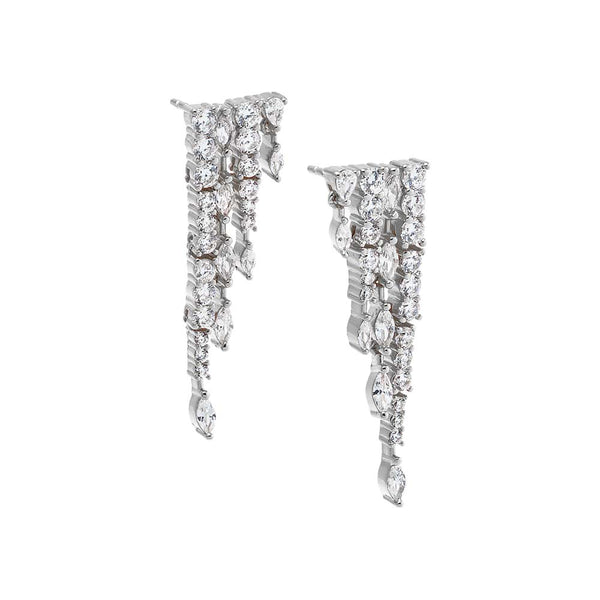 CZ Chandelier Dangling Drop Stud Earring – Adina Eden