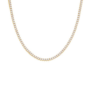 2MM / 16IN / Gold CZ Tennis Necklace - Adina Eden's Jewels