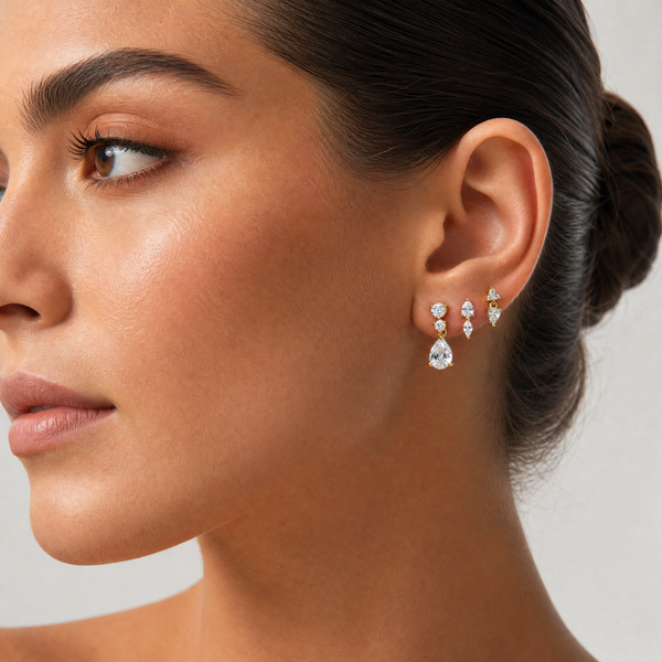 Mini Multi CZ Shaker Stud Earring – Adina Eden