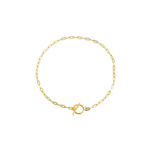 Gold Toggle Chain Bracelet - Adina Eden's Jewels