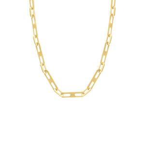 Gold / 16" Boxed Elongated Mariner Chain Necklace - Adina Eden's Jewels