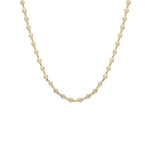 Gold Multi CZ Chain Necklace - Adina Eden's Jewels