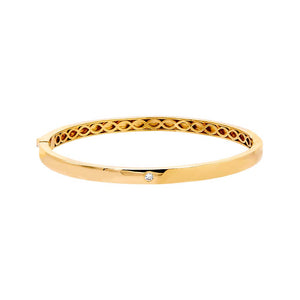 Gold CZ Bangle Bracelet - Adina Eden's Jewels