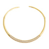 Gold Pave Accented Graduated Collar Choker Necklace - Adina Eden's Jewels