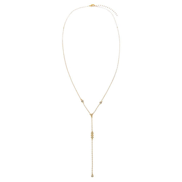 まとめCITY HERITAGE NECKLACE + ATTACHMENT Multi CZ Station Lariat Necklace – Adina Eden