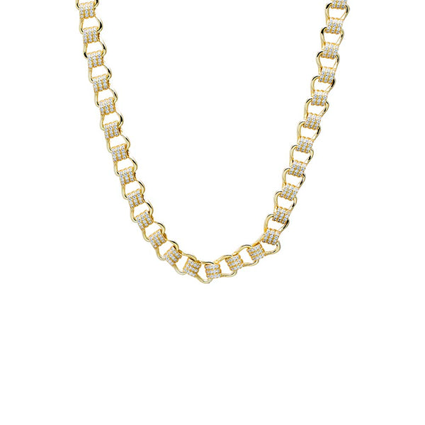 CZ Pave Link Tennis Necklace – Adina Eden