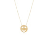 14K Gold Kids Heart Eye Smiley Cutout Necklace 14K - Adina Eden's Jewels