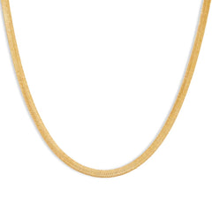 Herringbone Chain Necklace - Gold / 15.5