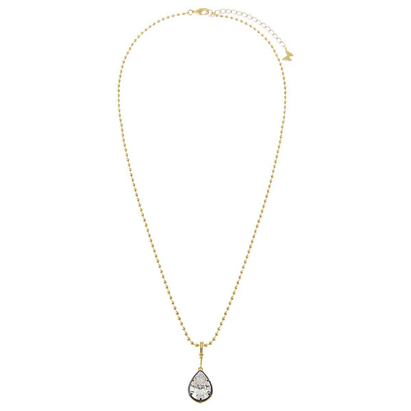 CZ Pear Encased Statement Necklace Charm – Adina Eden