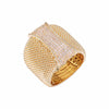  Pave Accented Wide Mesh Ring - Adina Eden's Jewels