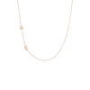 14K Rose Gold Solid Double Initial Necklace 14K - Adina Eden's Jewels