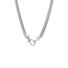 Silver Solid Large Clasp Wide Snake Chain Necklace - Adina Eden's Jewels