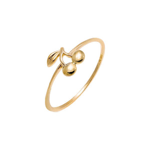 14K Gold / 7 Solid Cherry Ring 14K - Adina Eden's Jewels