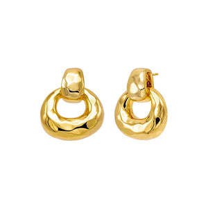  Solid Open Drop Stud Earring - Adina Eden's Jewels