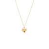 14K Gold Kids Solid Puffy Heart Pendant Necklace 14K - Adina Eden's Jewels
