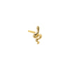 14K Gold / Single Tiny Solid Snake Stud Earring 14K - Adina Eden's Jewels