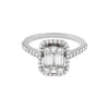  Baguette Diamond Illusion Ring 14K - Adina Eden's Jewels
