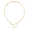  Open Heart Link Necklace 14K - Adina Eden's Jewels