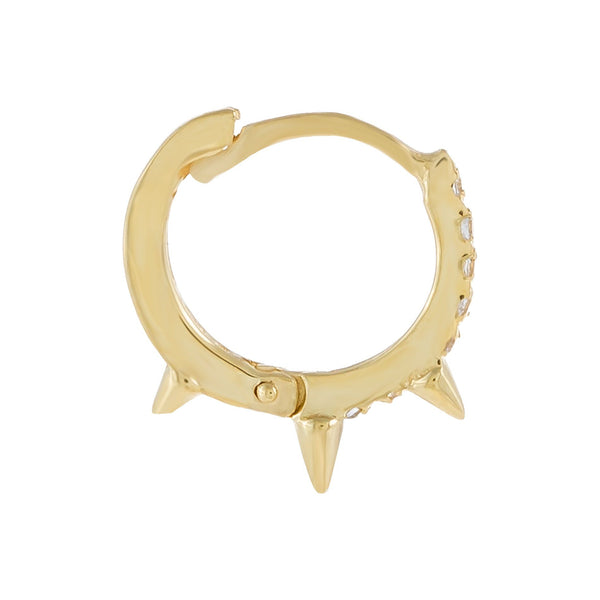 Cartilage CZ Spike Hoop Earring 14K Adina Eden Jewels