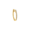12 MM / Single / 14K Gold Diamond Huggie Earring 14K - Adina Eden's Jewels