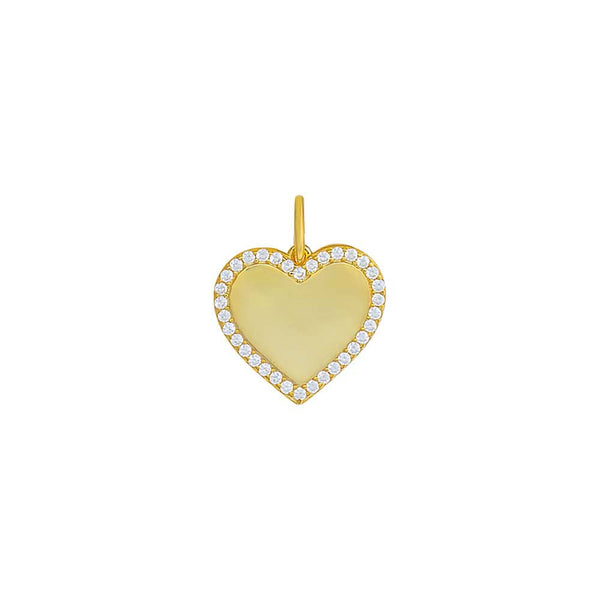 Pavé Heart Outline Necklace
