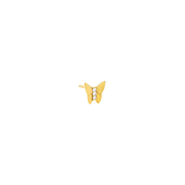 Mini Triple CZ Stone Butterfly Stud Earring | Adina Eden Jewels