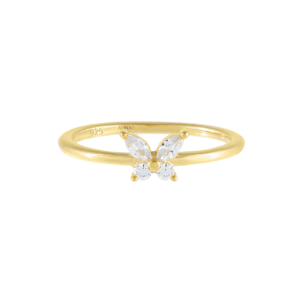 CZ Crystal Butterfly Ring | Adina Eden Jewels