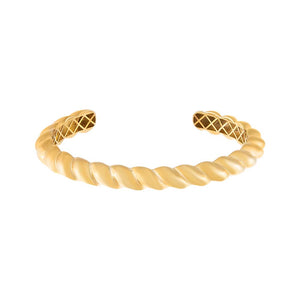 Gold / 7MM Braided Adjustable Bangle - Adina Eden's Jewels