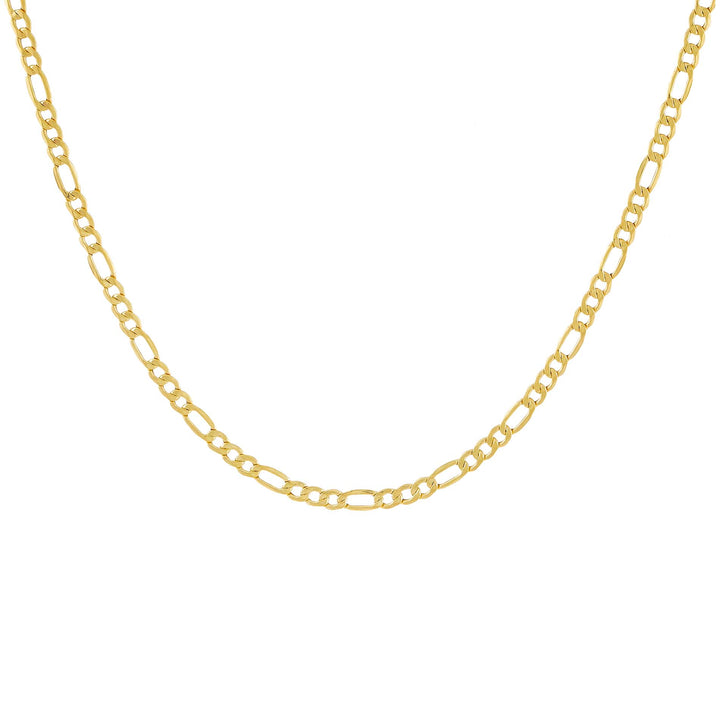 14K Gold / 16" Super Hollow Figaro Necklace 14K - Adina Eden's Jewels