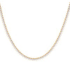 Gold / 15" Three Prong Tennis Necklace - Adina Eden's Jewels