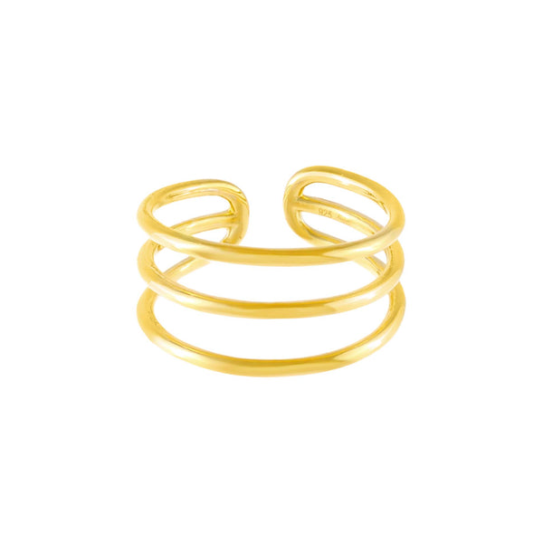 Thin Triple Row Adjustable Ring | Adina Eden Jewels