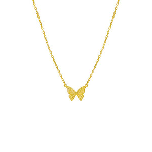 Gold / 10MM The Adina Eden Eden Solid Butterfly Necklace - Adina Eden's Jewels