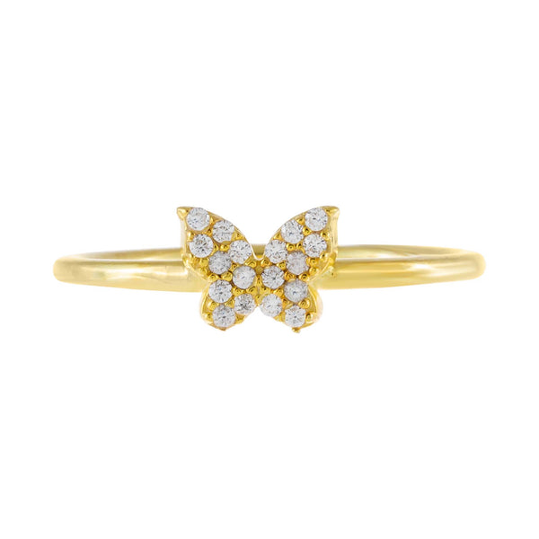 Pavé Mini Butterfly Ring | Adina Eden Jewels