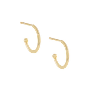 Gold Baby Solid Hoop Earring - Adina Eden's Jewels